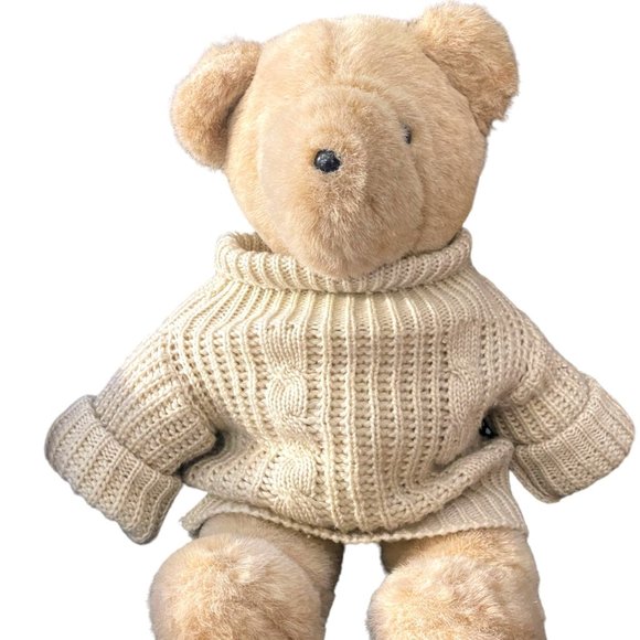 VINTAGE 1979 LARGE Theodore Bearington Teddy Bear w/ Cable-knit Sweater … - Picture 1 of 8